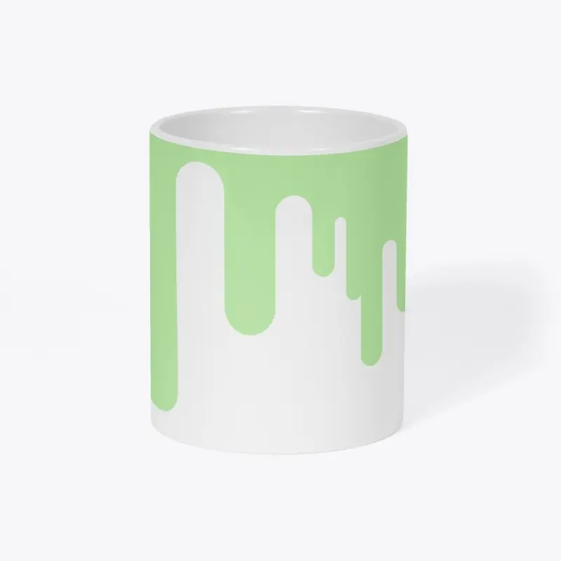 green mocha drip mug